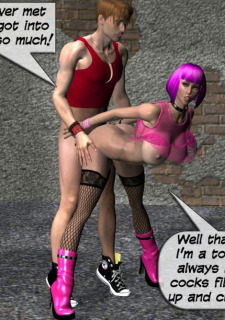 Alley Slut-Interracial sex 3DTeen Slut image 11