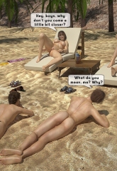 Family orgy at the beach image 07