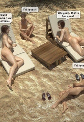 Family orgy at the beach image 40