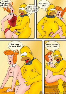 Simpsons meets Flintstones- Drawn sex image 13