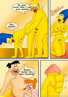 Simpsons meets Flintstones- Drawn sex image 29