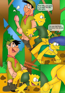 Simpsons visit Flintstones image 11