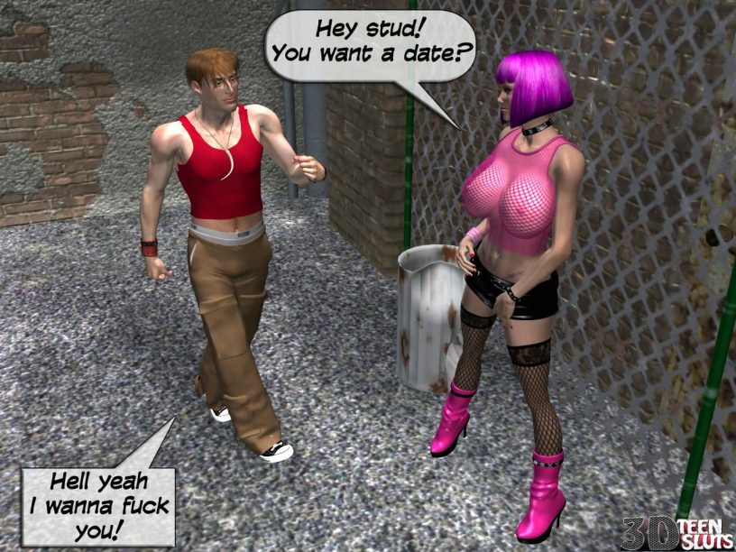 Porn Comics - Alley Slut-Interracial sex 3DTeen Slut porn comics 8 muses