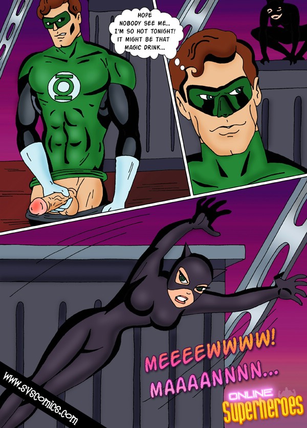 Porn Comics - Catwoman VS Green Lantern Fuck- OLSH porn comics 8 muses