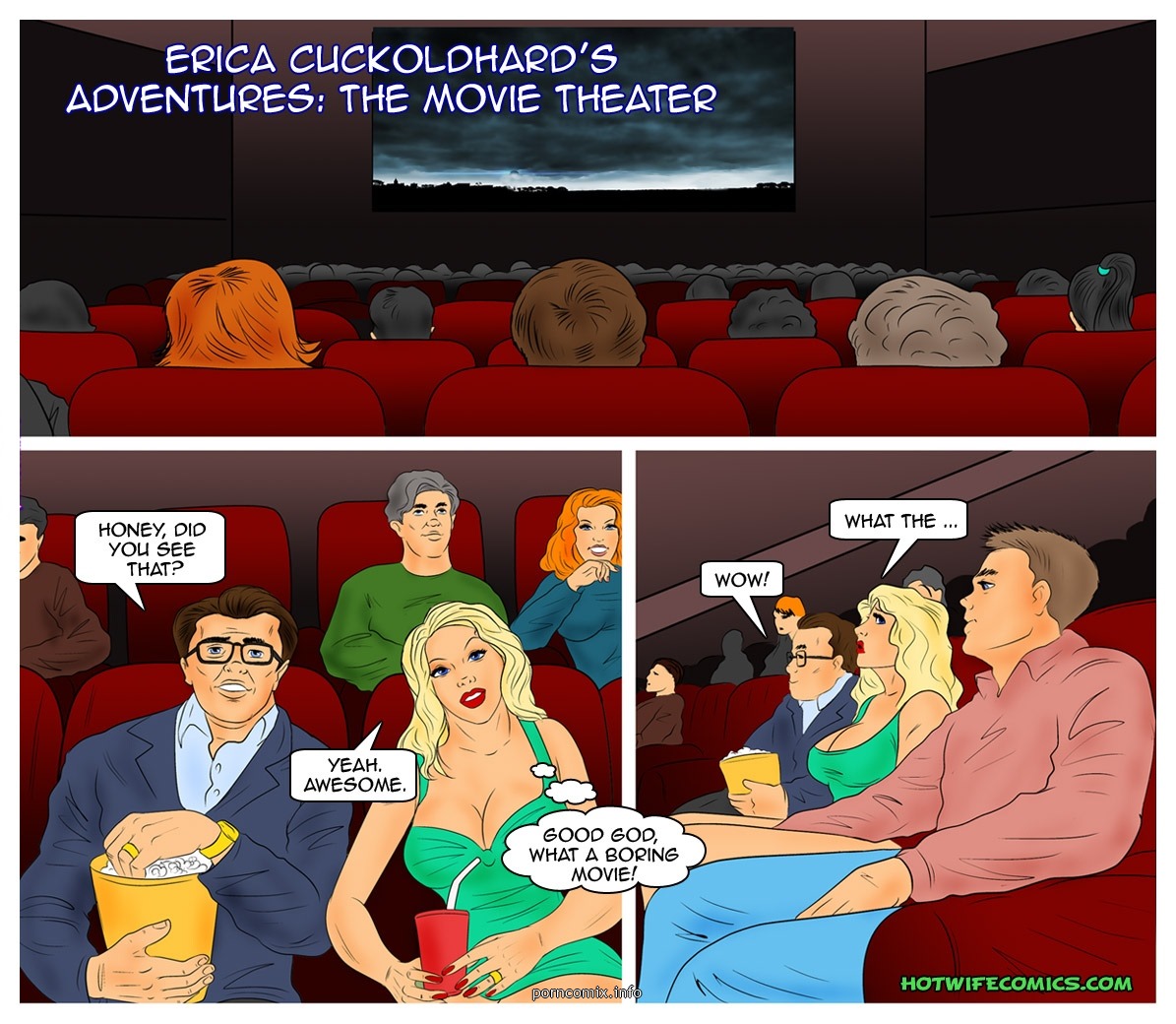 Porn Comics - Hot Wife- The Movie Theater porn comics 8 muses