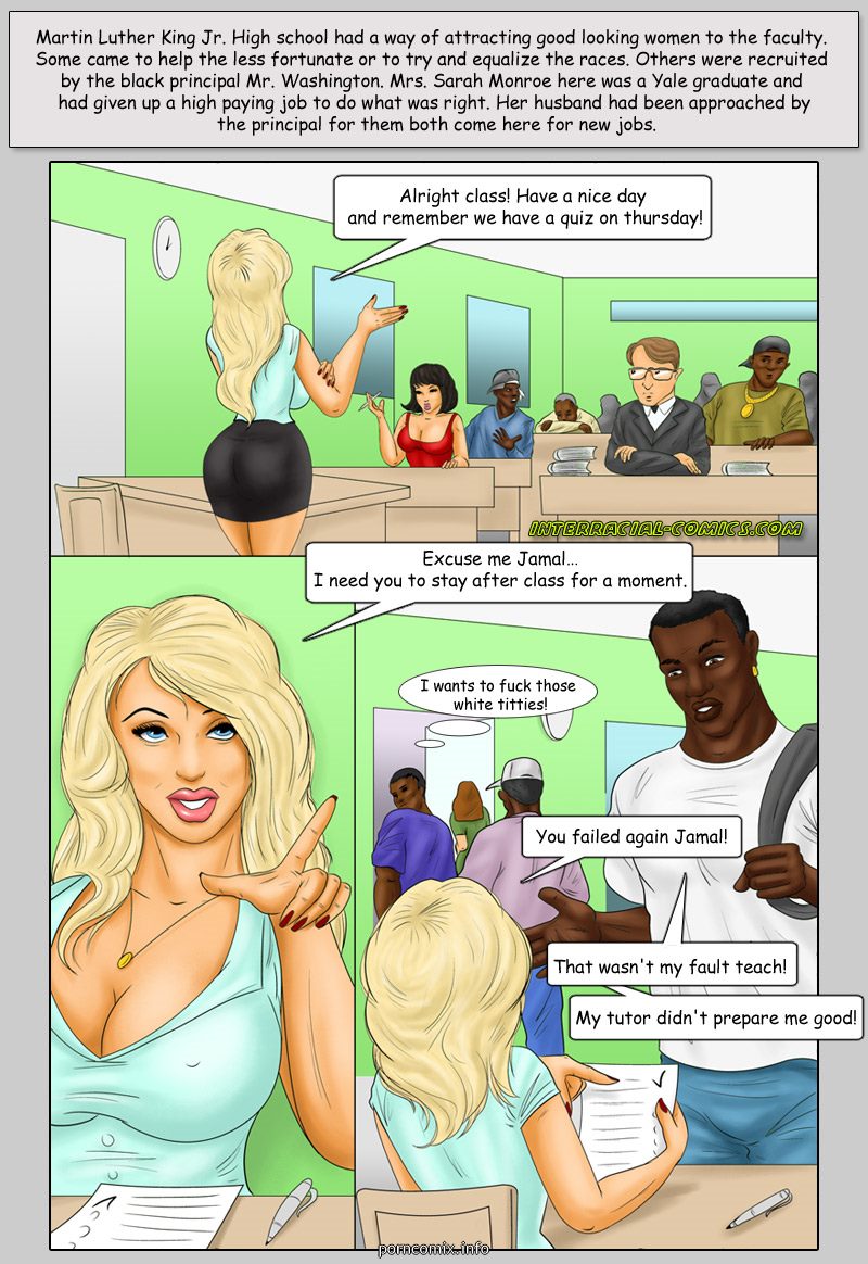 The Teacher- Interracial porn comics 8 muses