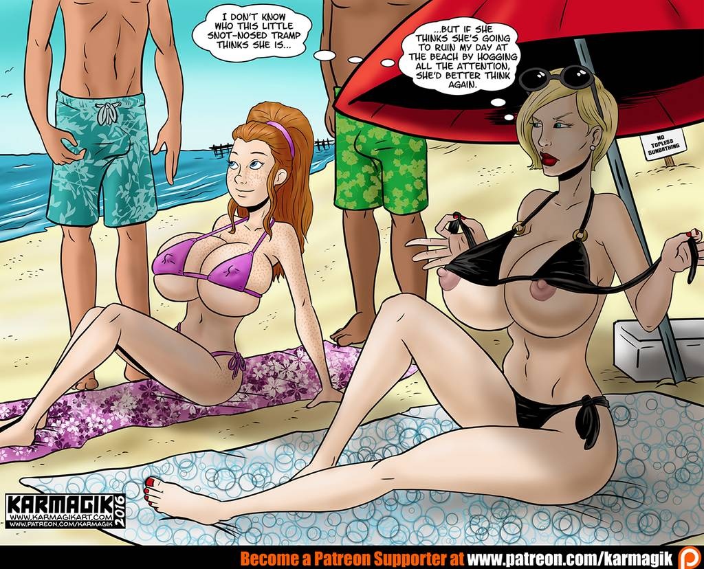 Porn Comics - Karmagik – Randi and Olivia at the Beach porn comics 8 muses