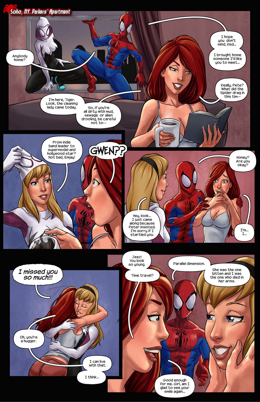 Spider- Gwen Bygone Blues- Tracy Scops porn comics 8 muses