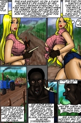 Farm girl- Illustrated interracial image 2