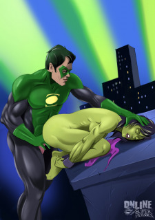 She Hulk- Green Lantern- Green Meeting image 2